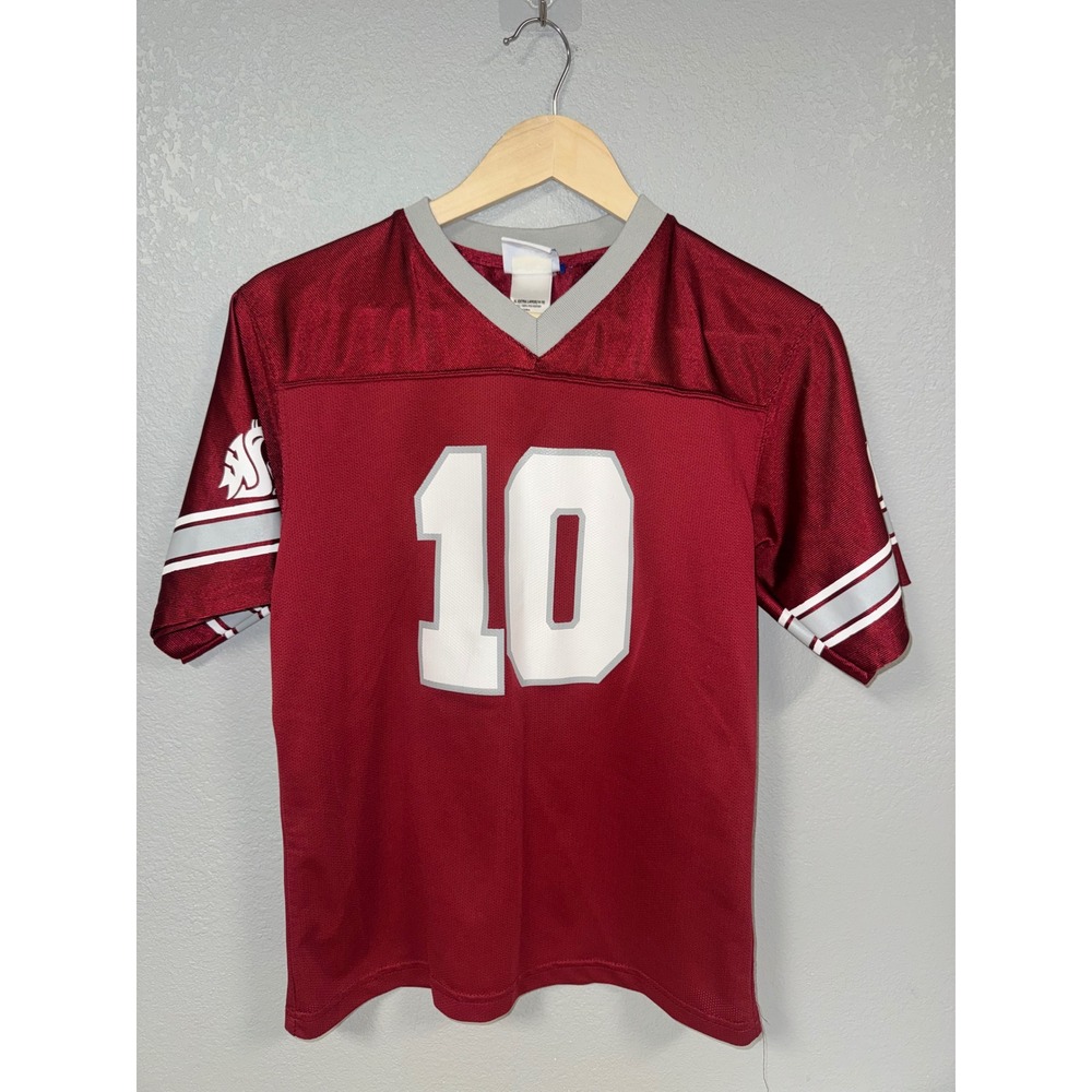 Outerstuff WSU Cougars Youth Football Jersey Crimson Gray NCAA Kids XL 14-16 #10